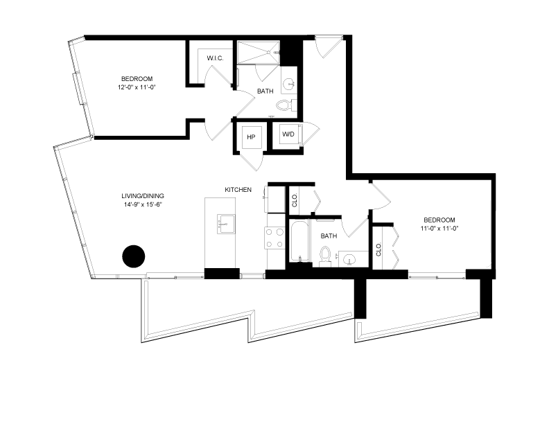 2 Bed-2 Bath-3