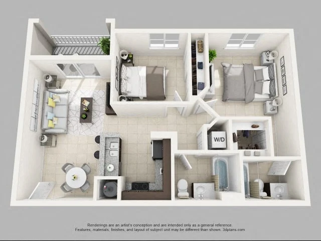 2 Bedroom 2 Bath