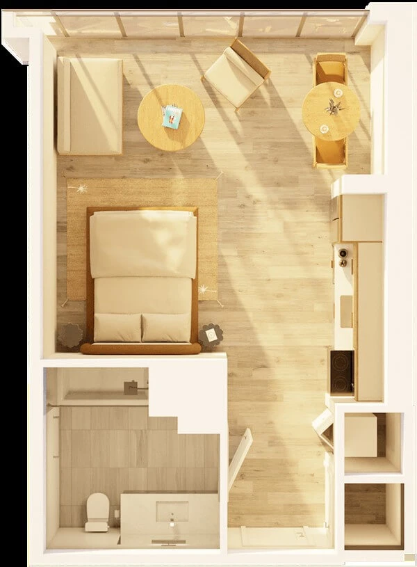 West Studio Balcony on Promenade A