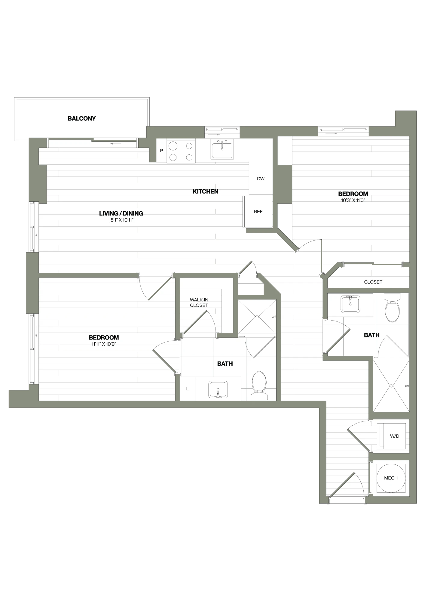 2 Bed/2 Bath-B4 WDU
