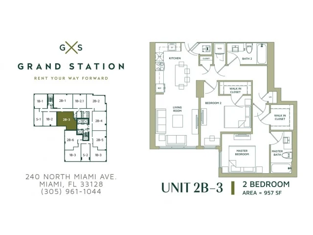 2 Bed 2 Bath (2B-3)
