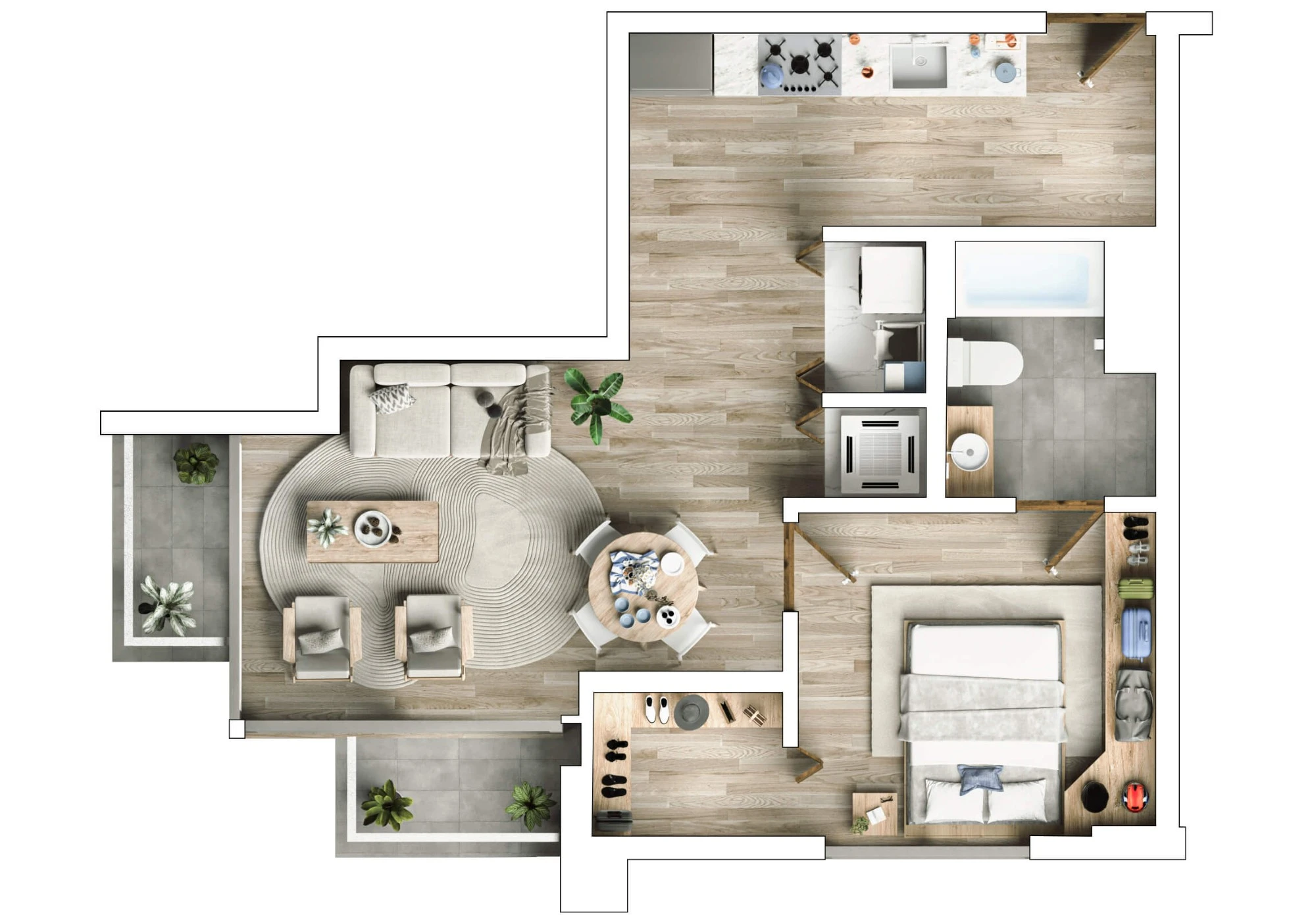 1 Bedroom, 1 Bathroom