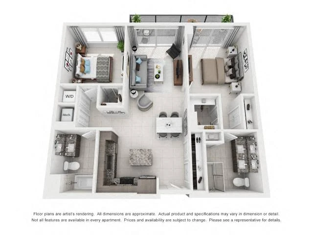 2 Bed/2 Bath-1B1