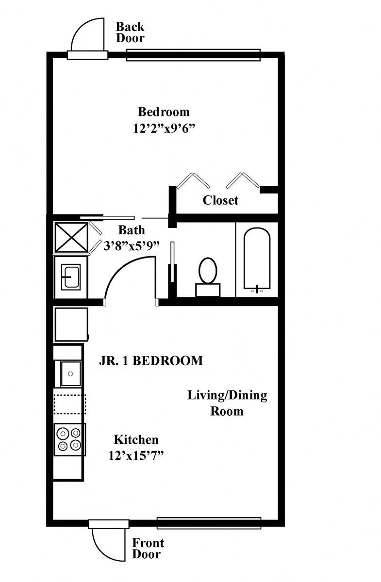 1 Bed 1 Bath