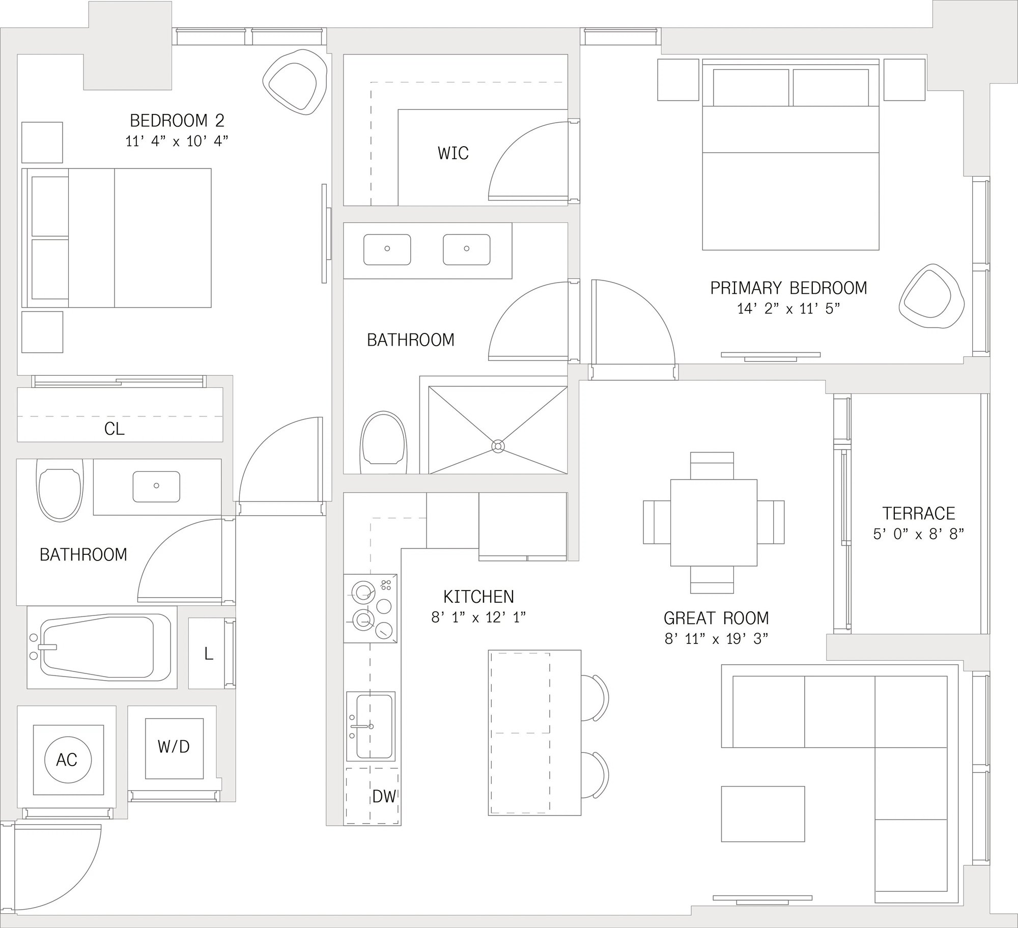 2 Bed/ 2 Bath-B2