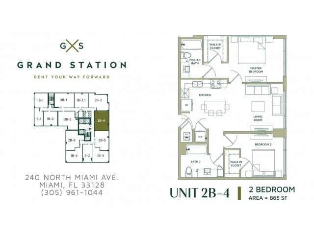2 Bed 2 Bath (2B-4)