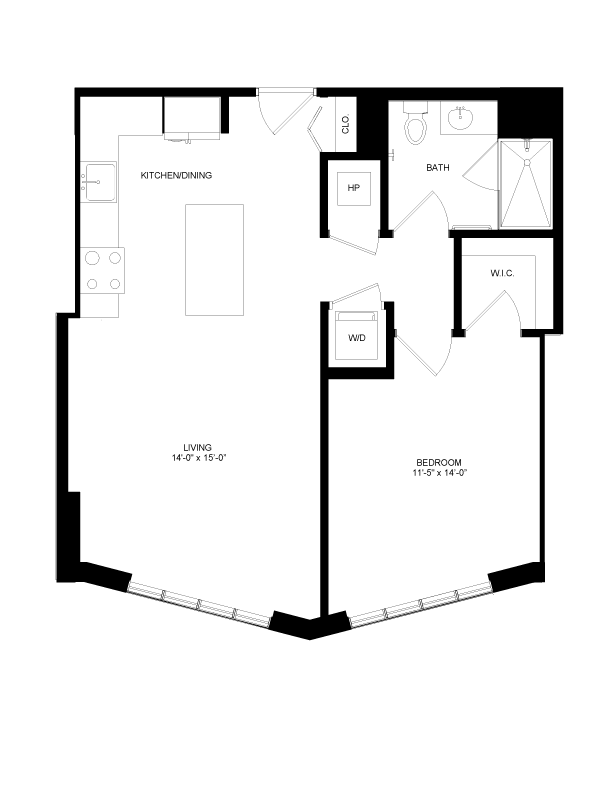 1 Bed-1 Bath-P13
