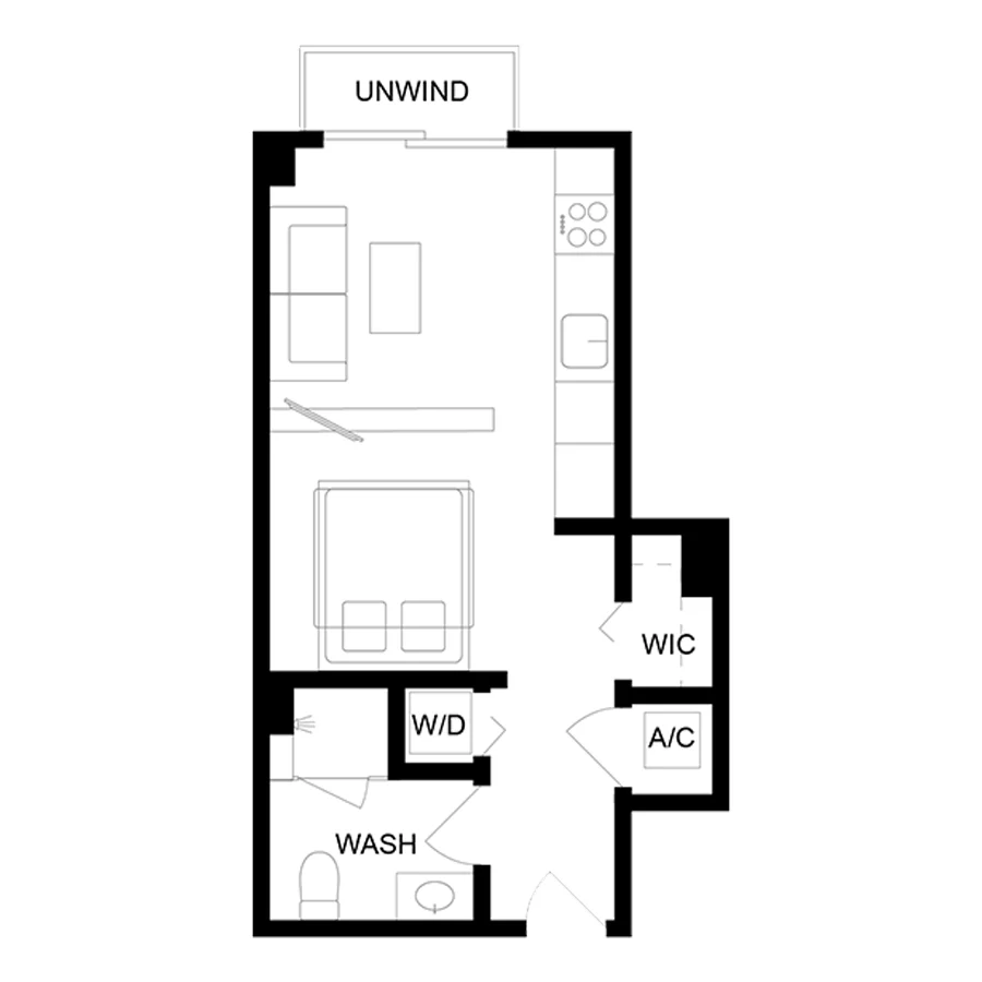 Micro Studio Bed (0B)