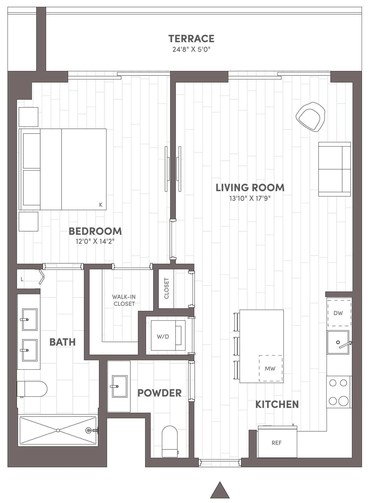 1 Bed-1.5 Bath-B2.2