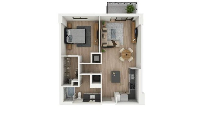1 Bed/1 Bath-2A4
