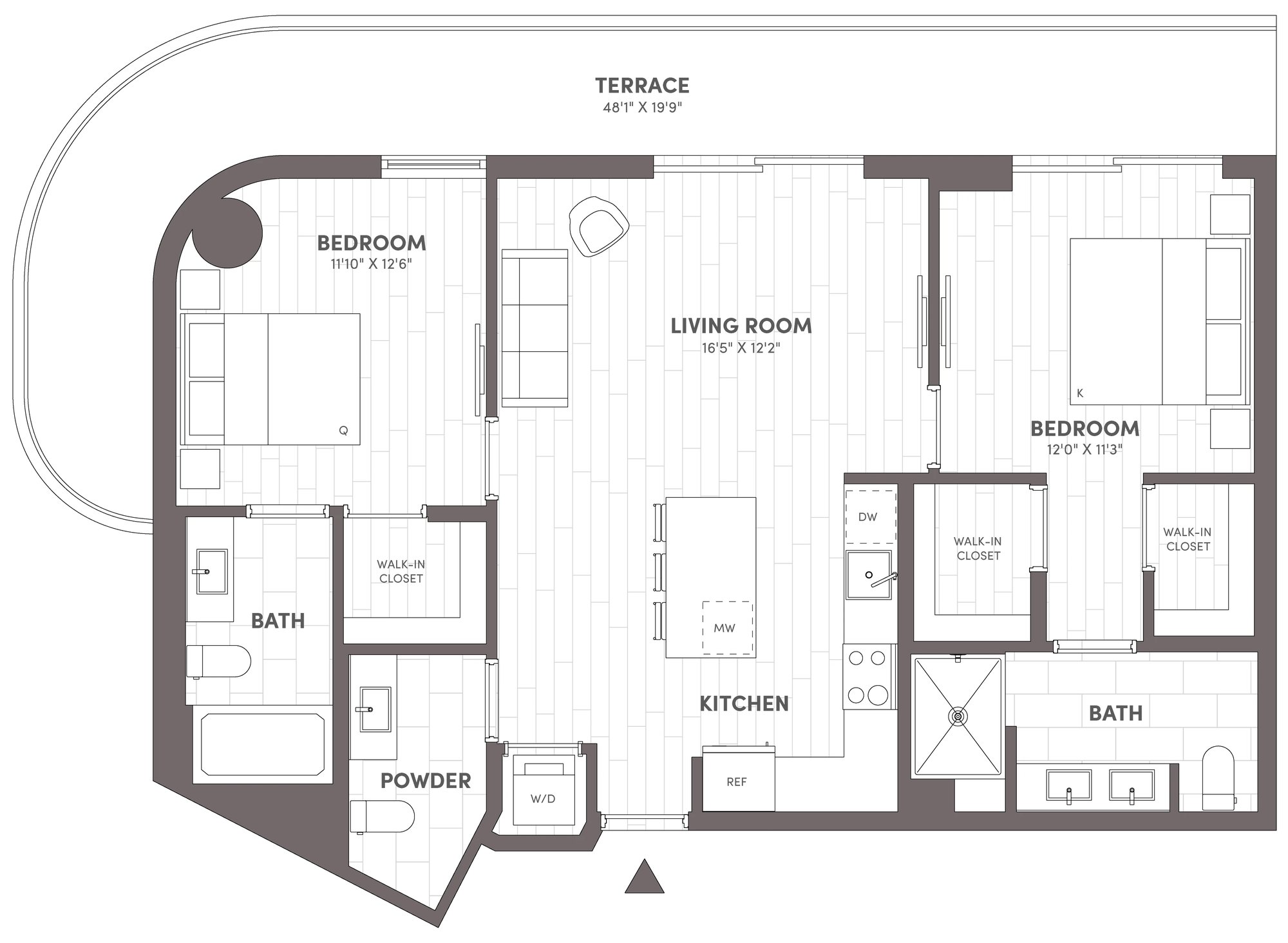 2 Bed-2.5 Bath-D1