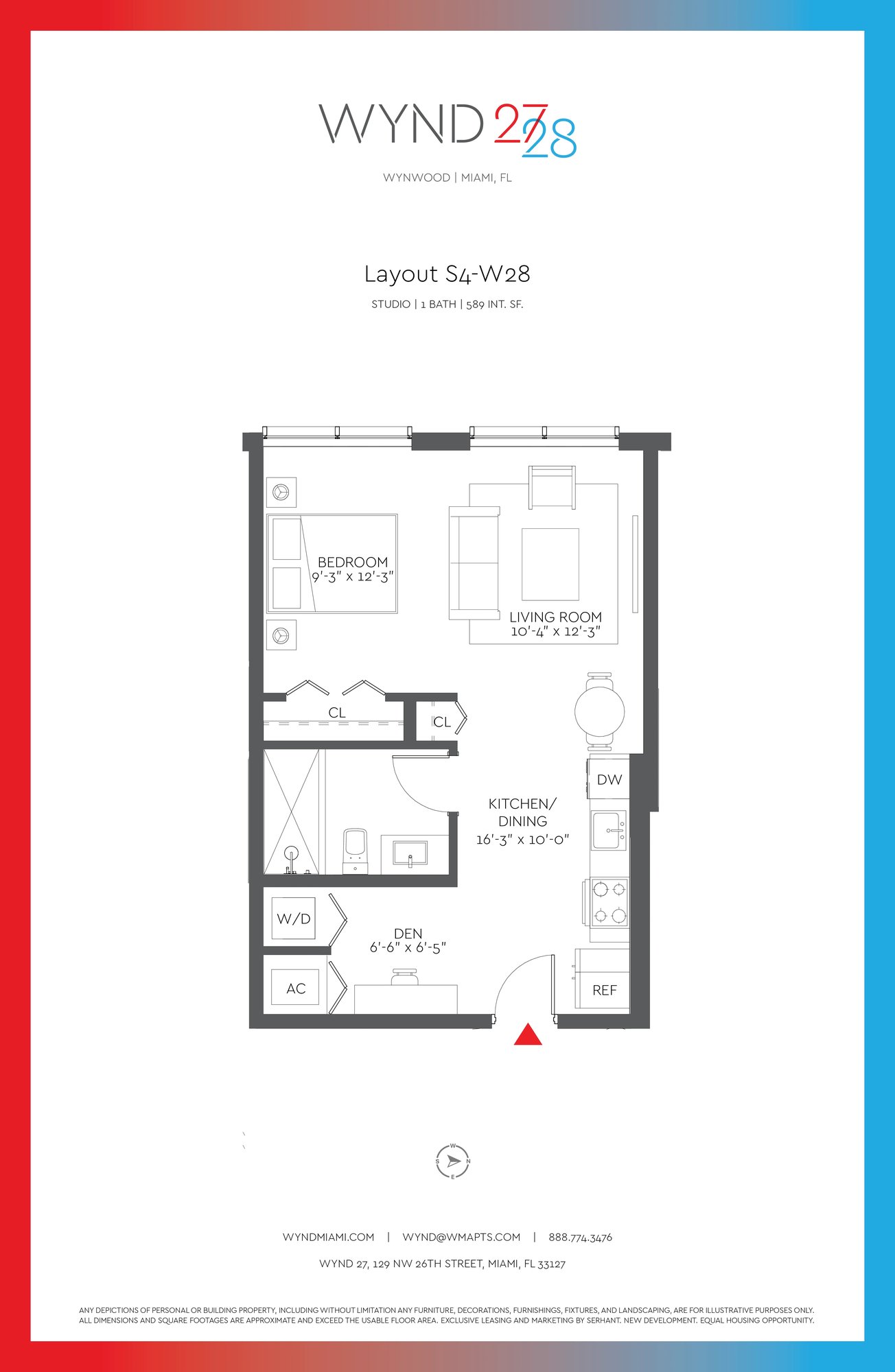 W28 - Studio (589 SF)