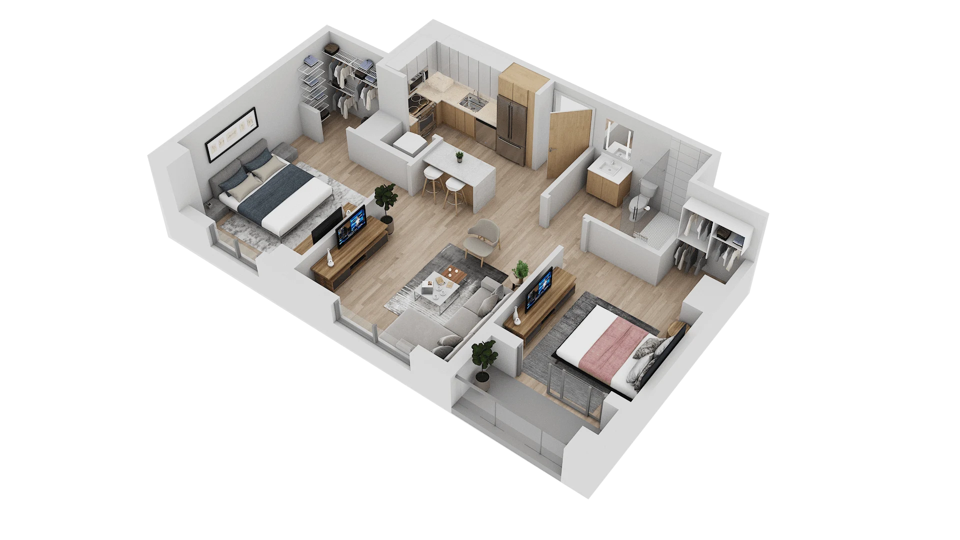 2 Bedroom 1 Bath