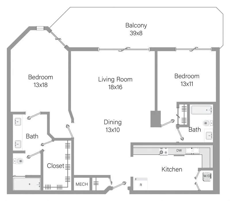 B3 - 2BR 2BA (1404 SF)