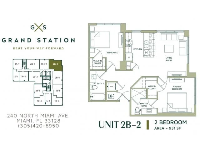 2 Bed 2 Bath (2B-2)