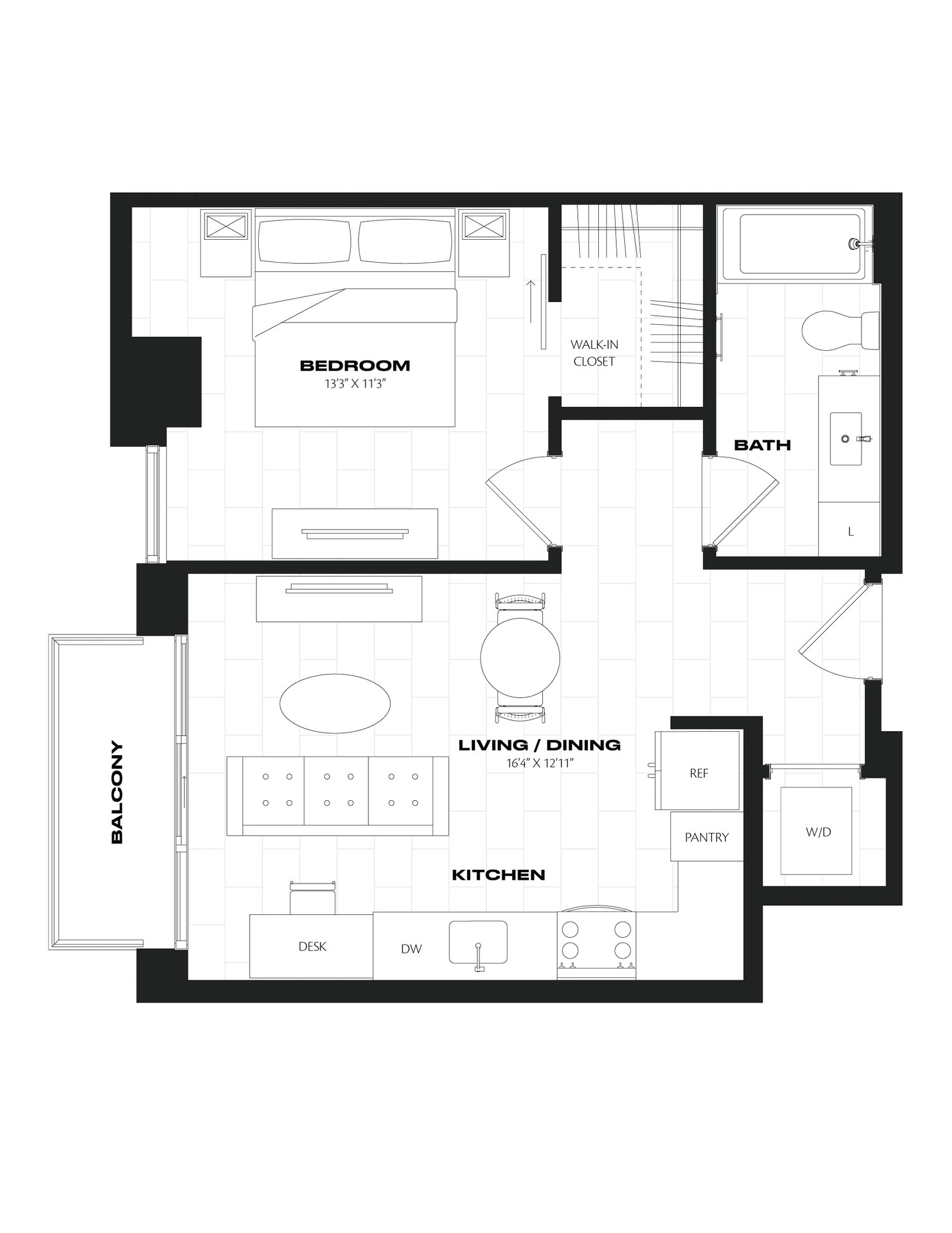 1 Bed/1 Bath-B3.1